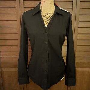 Elle Classic Black Button-Down Shirt